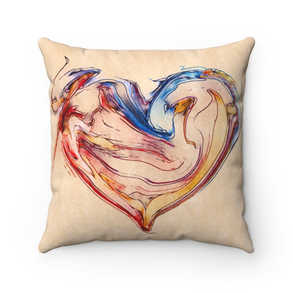 Expression Heart - Square Throw Pillow