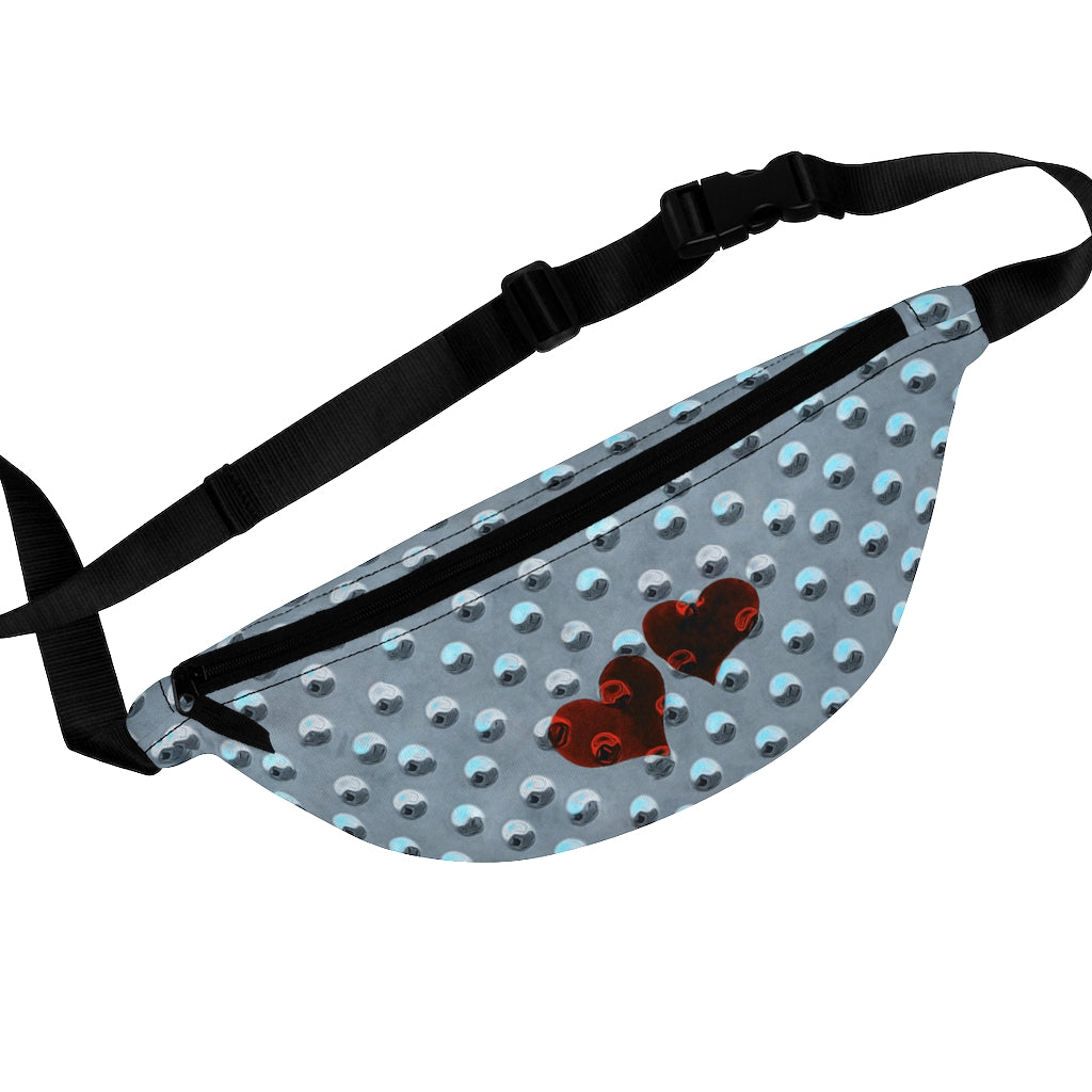 Hearts on Metal Art Fanny Pack