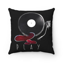 Load image into Gallery viewer, Record Player Hearts  - Square Throw Pillow
