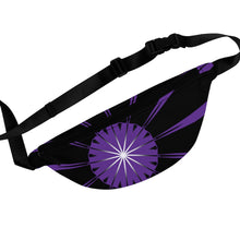 Load image into Gallery viewer, Pulsar Star (Purple, Silver &amp; Black) Abstract Art Fanny Pack
