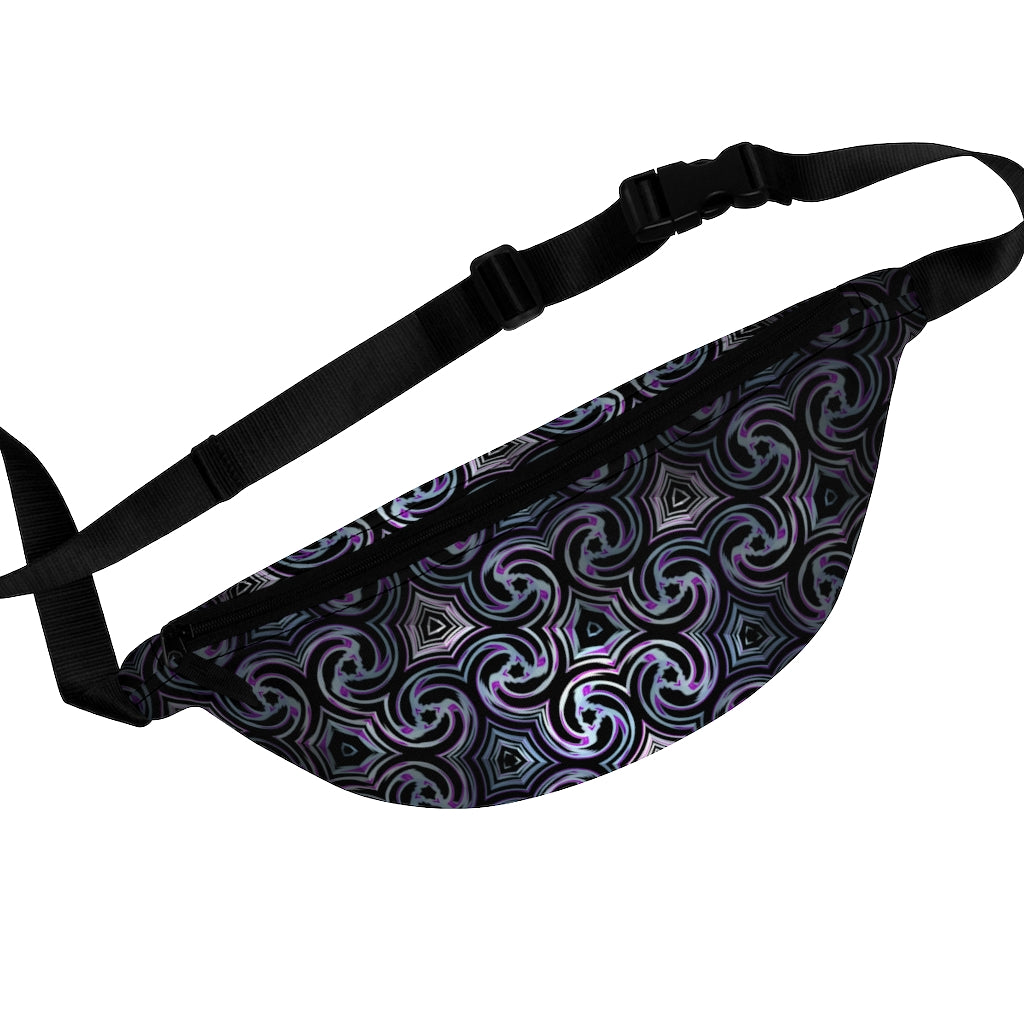 So Metal Abstract Pattern (Silver, Purple, Blue & Black) Fanny Pack