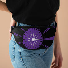 Load image into Gallery viewer, Pulsar Star (Purple, Silver &amp; Black) Abstract Art Fanny Pack
