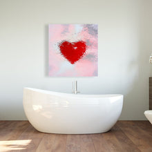 Load image into Gallery viewer, Under the Tinsel Water Heart Art on Brushed Metal - Wall Art
