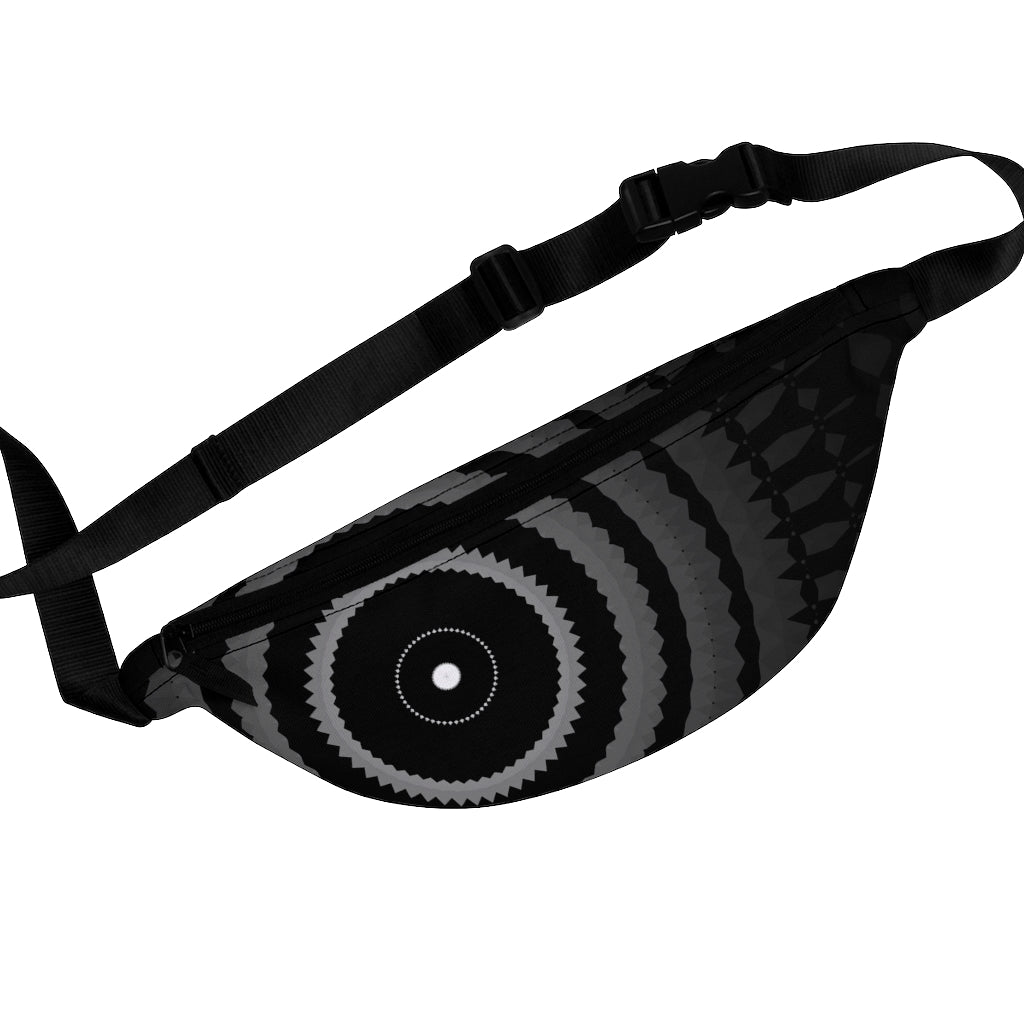 Gear Design Abstract Art (Silver& Black) Fanny Pack