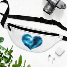 Load image into Gallery viewer, Into the Azure Blue Heart Art Fanny Pack
