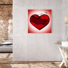 Load image into Gallery viewer, Love Torn Heart Art on Brushed Metal - Wall Art
