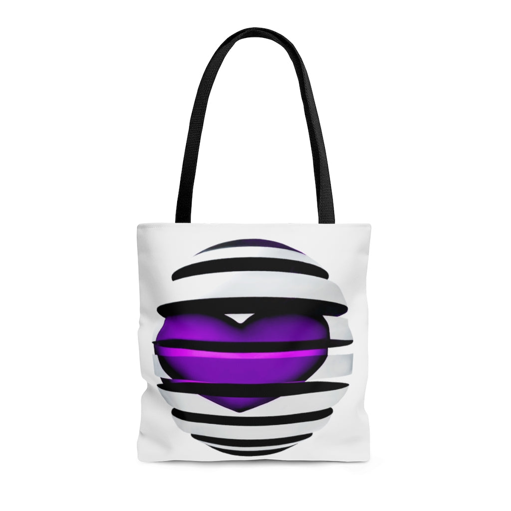 The Orb Purple Heart Art Tote Bag