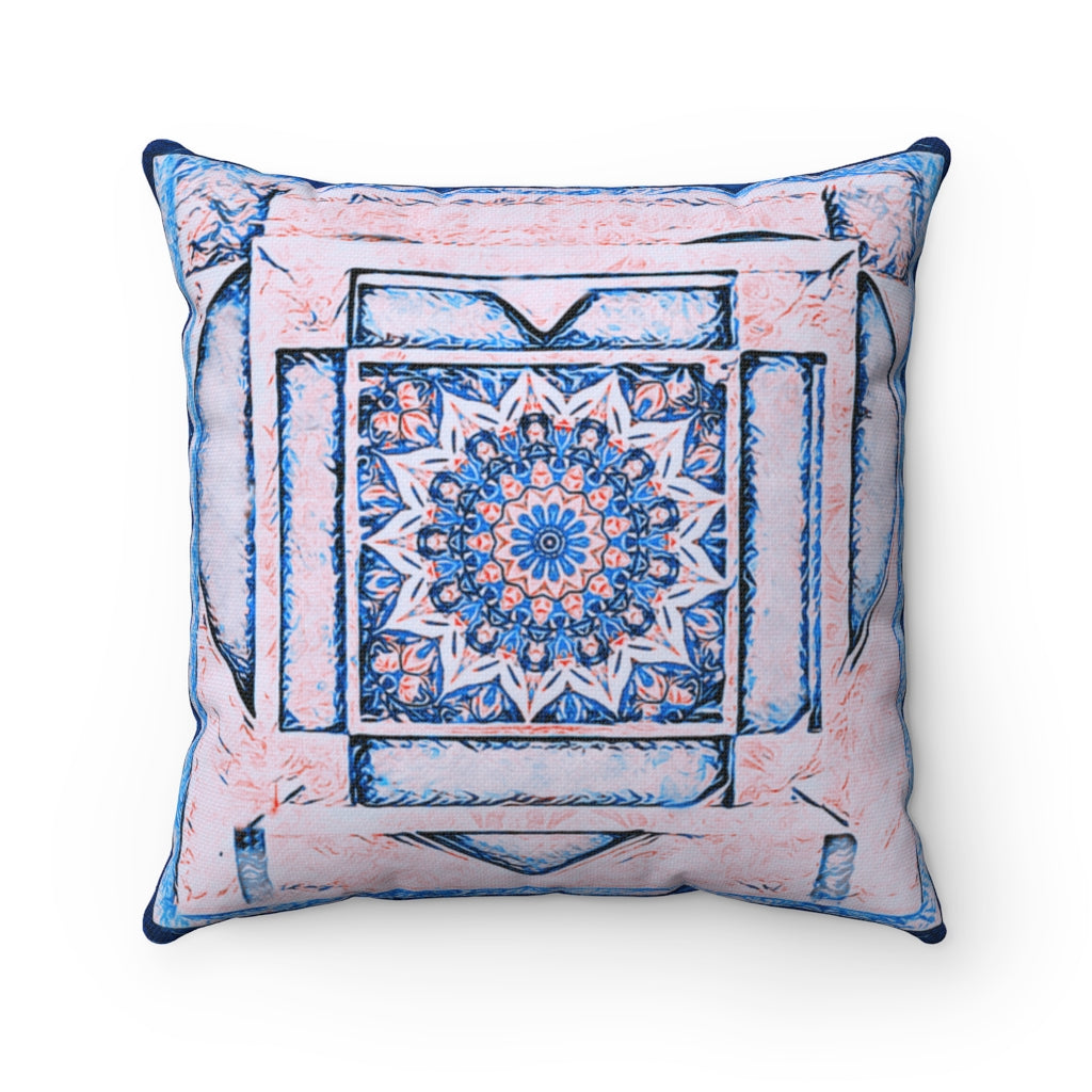 Mandala Heart  - Square Throw Pillow