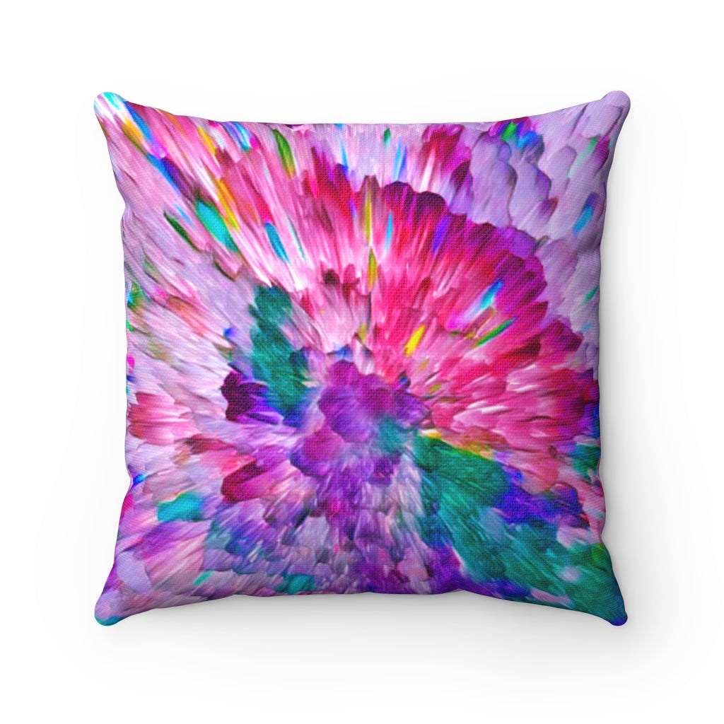 Color Burst Abstract - Square Throw Pillow