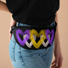 Load image into Gallery viewer, Interconnected Hearts in Non Binary Colors Fanny Pack
