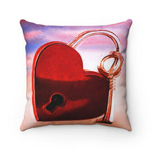 Load image into Gallery viewer, Key to My Heart - Square Throw Pillow
