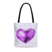 Load image into Gallery viewer, Healing Purple Heart Art Tote Bag
