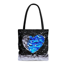 Load image into Gallery viewer, Paper Moon Heart Art Tote Bag
