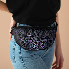 Load image into Gallery viewer, So Metal Abstract Pattern (Silver, Purple, Blue &amp; Black) Fanny Pack
