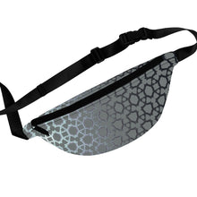 Load image into Gallery viewer, Shades of Silver Abstract with Grey Art Pattern Fanny Pack
