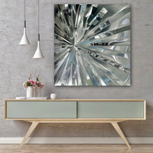 Load image into Gallery viewer, Revolving Reflections Abstract Art on Brushed Metal - Wall Art
