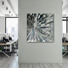 Load image into Gallery viewer, Revolving Reflections Abstract Art on Brushed Metal - Wall Art
