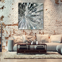 Load image into Gallery viewer, Revolving Reflections Abstract Art on Brushed Metal - Wall Art
