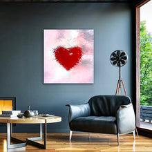 Load image into Gallery viewer, Under the Tinsel Water Heart Art on Brushed Metal - Wall Art
