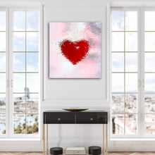 Load image into Gallery viewer, Under the Tinsel Water Heart Art on Brushed Metal - Wall Art
