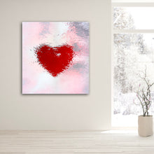 Load image into Gallery viewer, Under the Tinsel Water Heart Art on Brushed Metal - Wall Art
