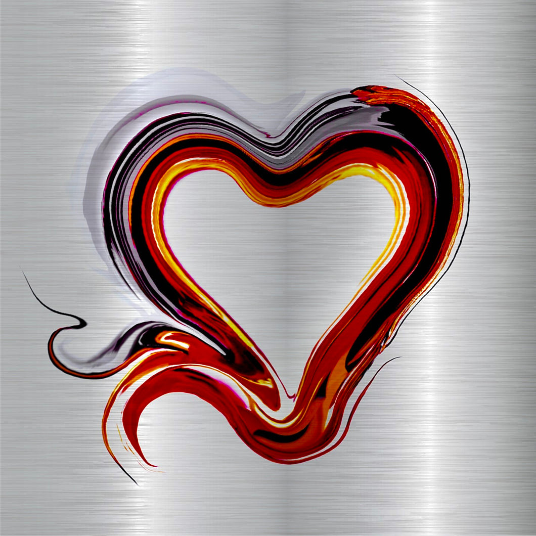 Renenutet Heart Art on Brushed Metal - Wall Art