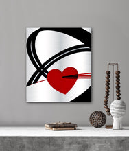 Load image into Gallery viewer, Break-Free Heart Art on Brushed Metal - Wall Art
