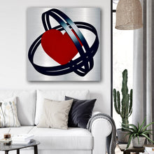 Load image into Gallery viewer, Steal My Heart Art on Brushed Metal - Wall Art
