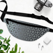 Load image into Gallery viewer, Shades of Silver Abstract with Grey Art Pattern Fanny Pack
