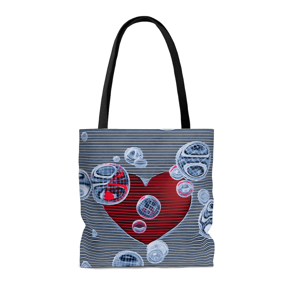 Mod Heart Art Tote Bag