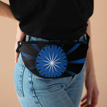 Load image into Gallery viewer, Pulsar Star (Blue, Silver &amp;  Black) Abstract Art Fanny Pack
