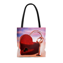 Load image into Gallery viewer, Key to My Heart Art Tote Bag
