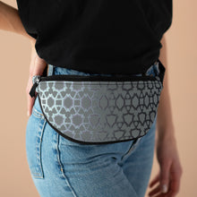 Load image into Gallery viewer, Shades of Silver Abstract with Grey Art Pattern Fanny Pack
