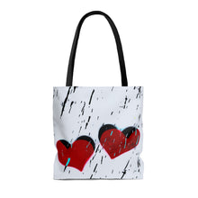 Load image into Gallery viewer, Goth Hearts Art Tote Bag
