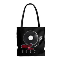 Load image into Gallery viewer, Record Player Hearts Art Tote Bag
