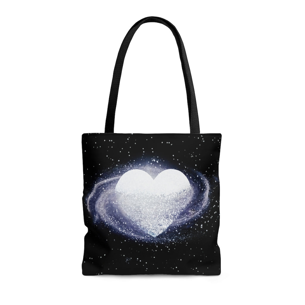 Galaxy Love Heart Art Tote Bag