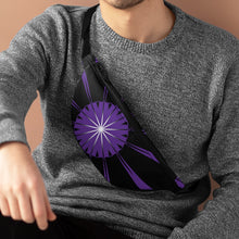 Load image into Gallery viewer, Pulsar Star (Purple, Silver &amp; Black) Abstract Art Fanny Pack
