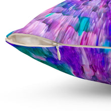 Load image into Gallery viewer, Color Burst Abstract - Square Throw Pillow
