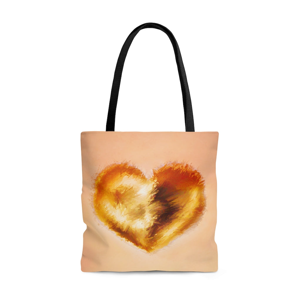 Sunset Heart Art Tote Bag