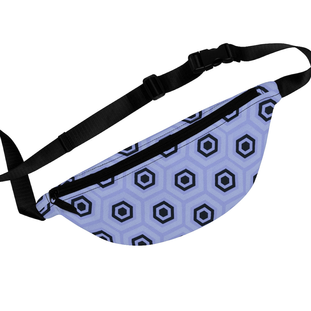 Lavender & Blue Pattern Art Fanny Pack