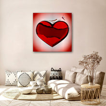 Load image into Gallery viewer, Love Torn Heart Art on Brushed Metal - Wall Art
