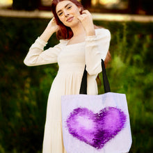 Load image into Gallery viewer, Healing Purple Heart Art Tote Bag
