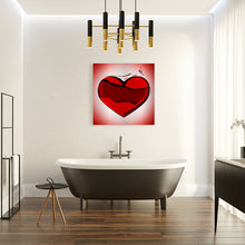 Load image into Gallery viewer, Love Torn Heart Art on Brushed Metal - Wall Art
