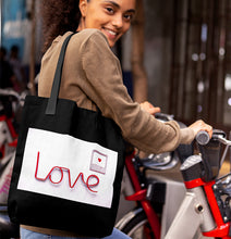 Load image into Gallery viewer, Neon Love Letter Heart Art Tote Bag
