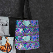 Load image into Gallery viewer, Shine on Hearts Art Tote Bag
