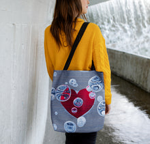 Load image into Gallery viewer, Mod Heart Art Tote Bag
