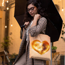 Load image into Gallery viewer, Sunset Heart Art Tote Bag
