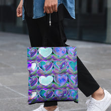 Load image into Gallery viewer, Shine on Hearts Art Tote Bag
